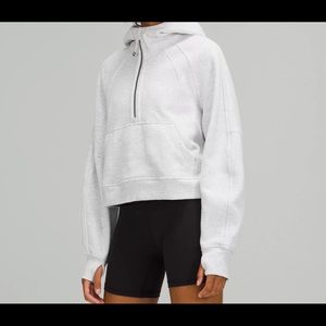 Lululemon Grey Scuba Half Zip Pullover Hoodie